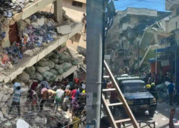 Hagati mu mujyi i Dar es Salaam inzu y’ubucuruzi yahanutse