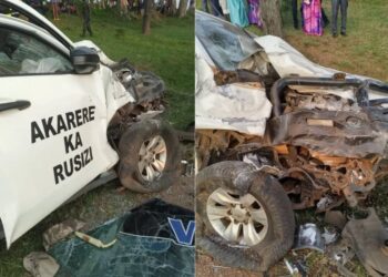 Imodoka y’Akarere ka Rusizi yaritwaye umurambo yakoze impanuka i Huye, abantu batanu harimo na DASSO babiri barakomereka