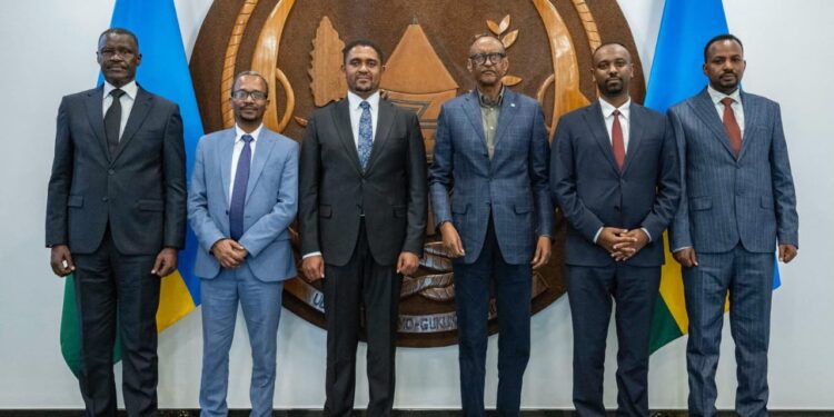 Perezida Kagame yakiriye Perezida wa Leta ya Oromia, Shimelis Abdisa