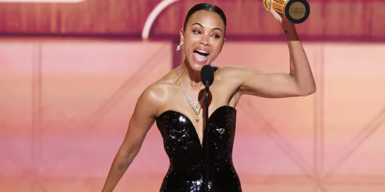 Zoe Saldaña yakiriye neza umuhamagaro we wo guhabwa igikombe cya Golden Globes