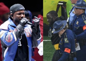 Umubyinnyi wa Kendrick Lamar yajyanwe amaguru adakora hasi nyuma yo kwerekana ibendera rya Palestine