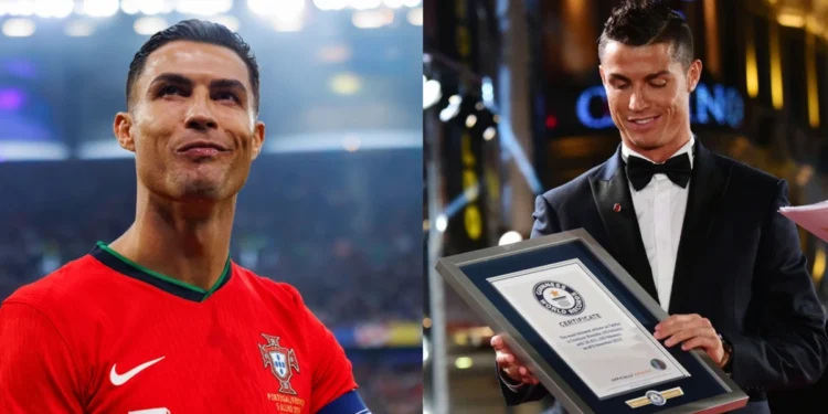 Cristiano Ronaldo yahawe igihembo nk’umukinnyi watsinze imikino myinshi mu ikipe y’Igihugu