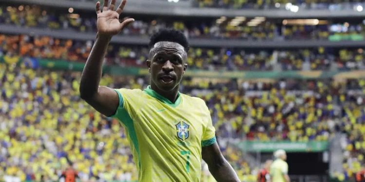 Vinicius Jr yongera kugaragaza ubuhanga: Igitego cye cya penaliti ku munota wa 99 cyahesheje Brazil intsinzi