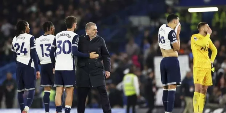 Tottenham ikomeje kugwa mu manga: Iradagadwa ku mwanya wa 14 n’amanota 34 mu mikino 30 imaze gukina