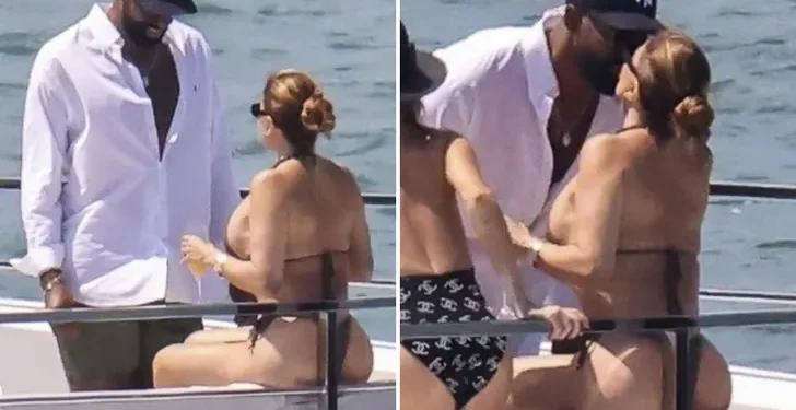 Larsa Pippen yishimanye n’umukunzi mushya Jeff Coby ku bwato buhenze.