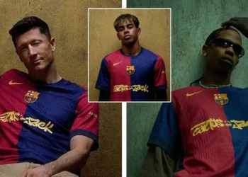 Barça yamuritse umwambaro mushya izakinisha ku mukino wa  El Clasico ufite ibirango bya Travis Scott ‘Cactus Jack’