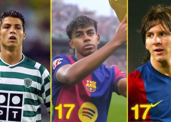 Lamine Yamal umukinnyi wa FC Barcelona uri mu nzira yo kuba icyamamare gisa n’ab’ibihe byose nka Messi na Ronaldo