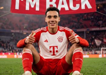 Jamal Musiala yagarutse mu myitozo, nyuma y’imvune yaramaranye igihe