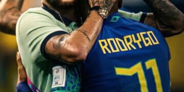 Neymar ni umwe mu bakinnyi bagaragaje amarangamutima kubera imvune ya Rodrygo